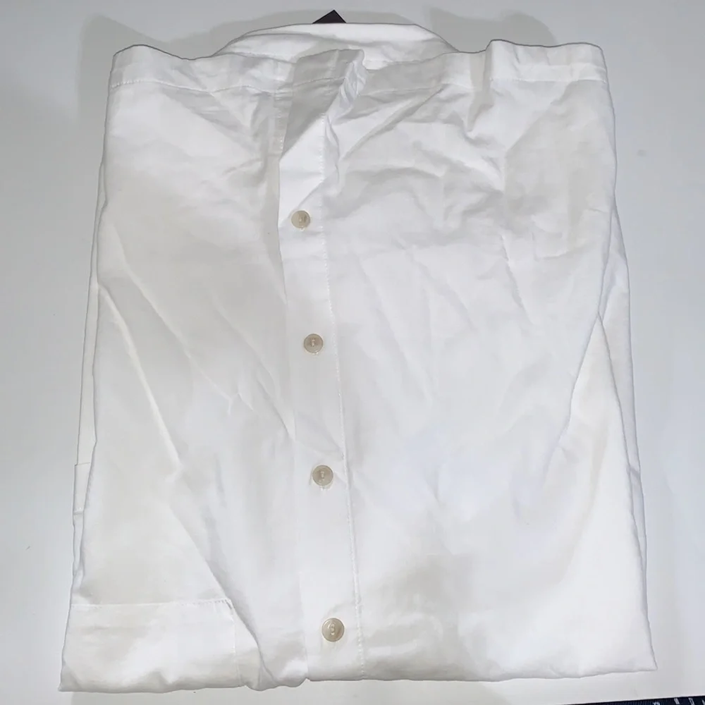 (1X)- Ava & Viv Women's Short Sleeve Button Down Casual Collared Shirt- White_4